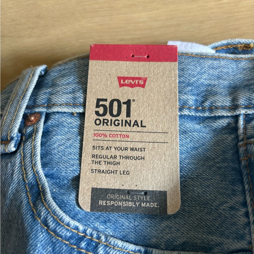 Levi's Light Blue Straight Men's Jeans 33x30 - Picture 3 of 4